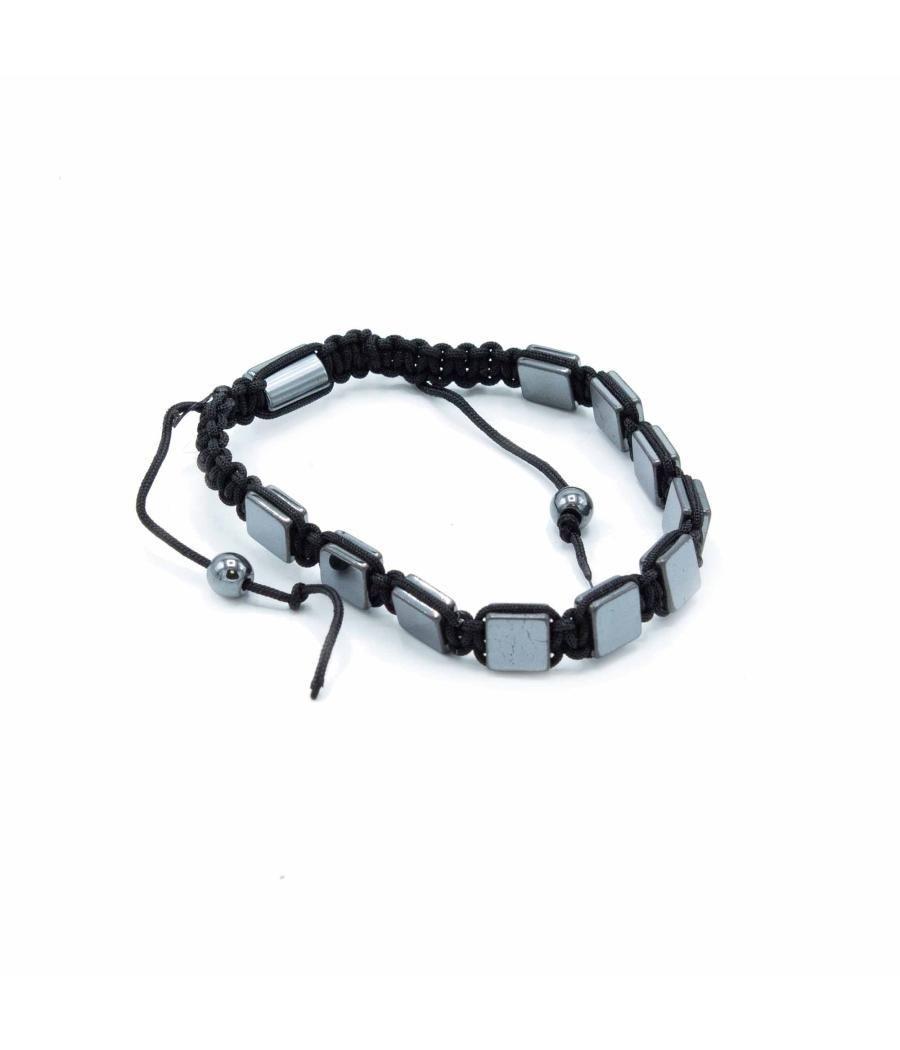 Pulsera Magnética Shamballa de Hematita - Cubos planos