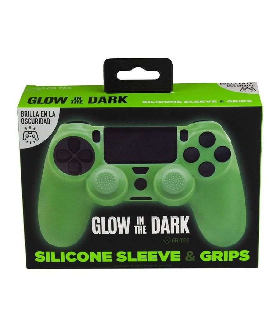 Funda Silicona + Grips Blade FR-TEC Glow in the Dark para Mando PS4/ Verde - Imagen 3