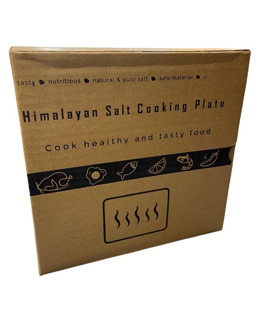 Plato de cocina con sal del Himalaya - Redondo - 20x20x5cm