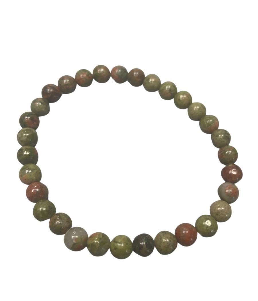 Pulsera de manifestación de piedras preciosas - Jaspe verde - Crecimiento