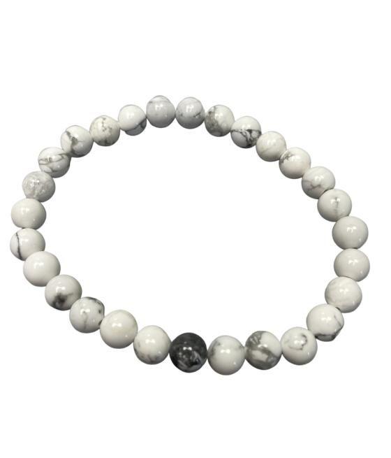 Pulsera de Manifestación de Piedras Preciosas - Jaspe Blanco - Paz