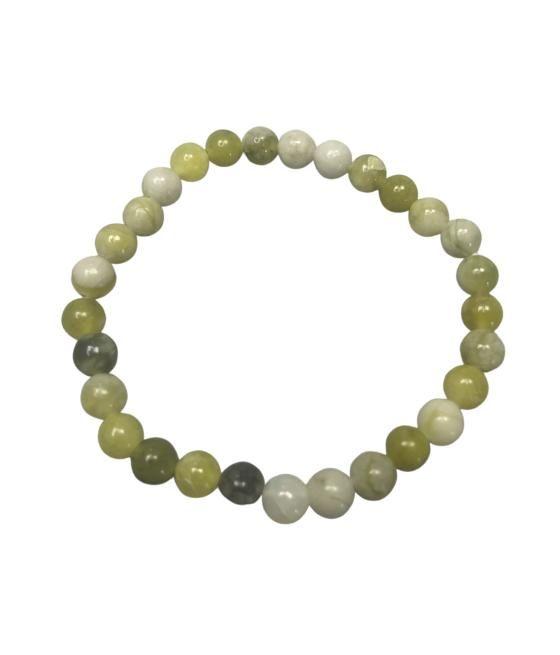 Pulsera de manifestación de piedras preciosas - Jade oliva - Curación