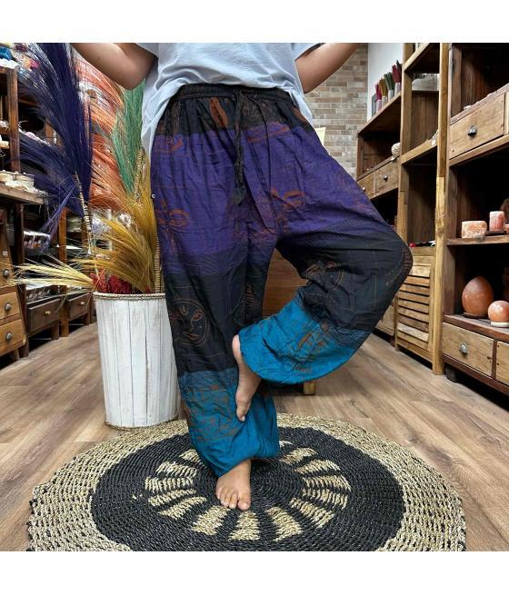 Pantalones de yoga y festivales - Estampado Himalayan High Cross en morado