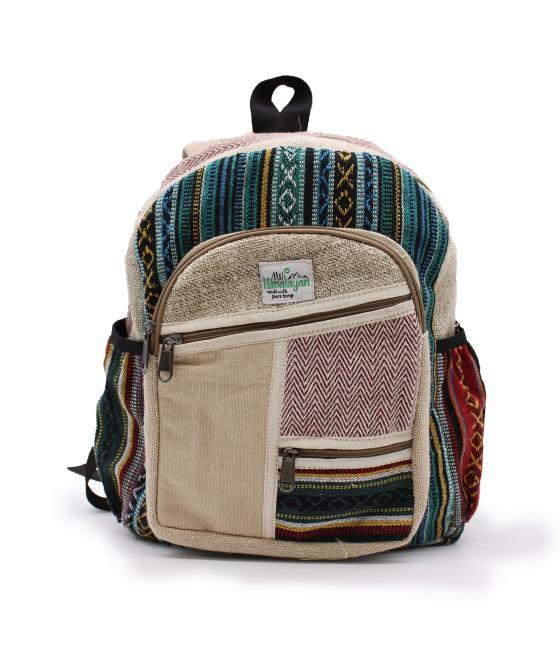 Mochila pequeña de cáñamo - Estilo Zig Zag Zips