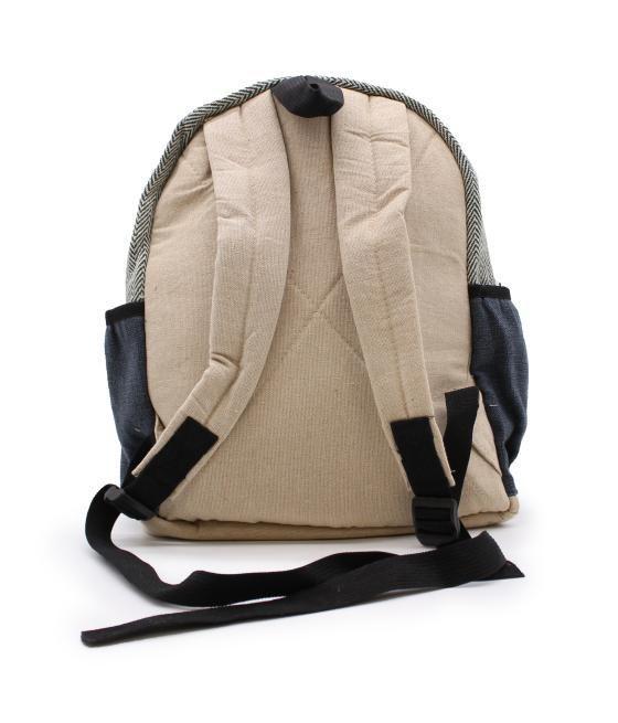 Mochila pequeña de cáñamo - Estilo cuerda y bolsillos