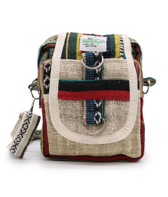 Bolsa de viaje Body-Cross de cáñamo natural y Jhari