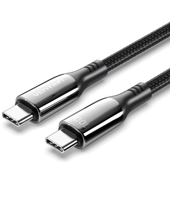 Cable usb 2.0 tipo-c 5a 100w vention ctkbav/ usb tipo-c macho - usb tipo-c macho/ 1.2m/ negro