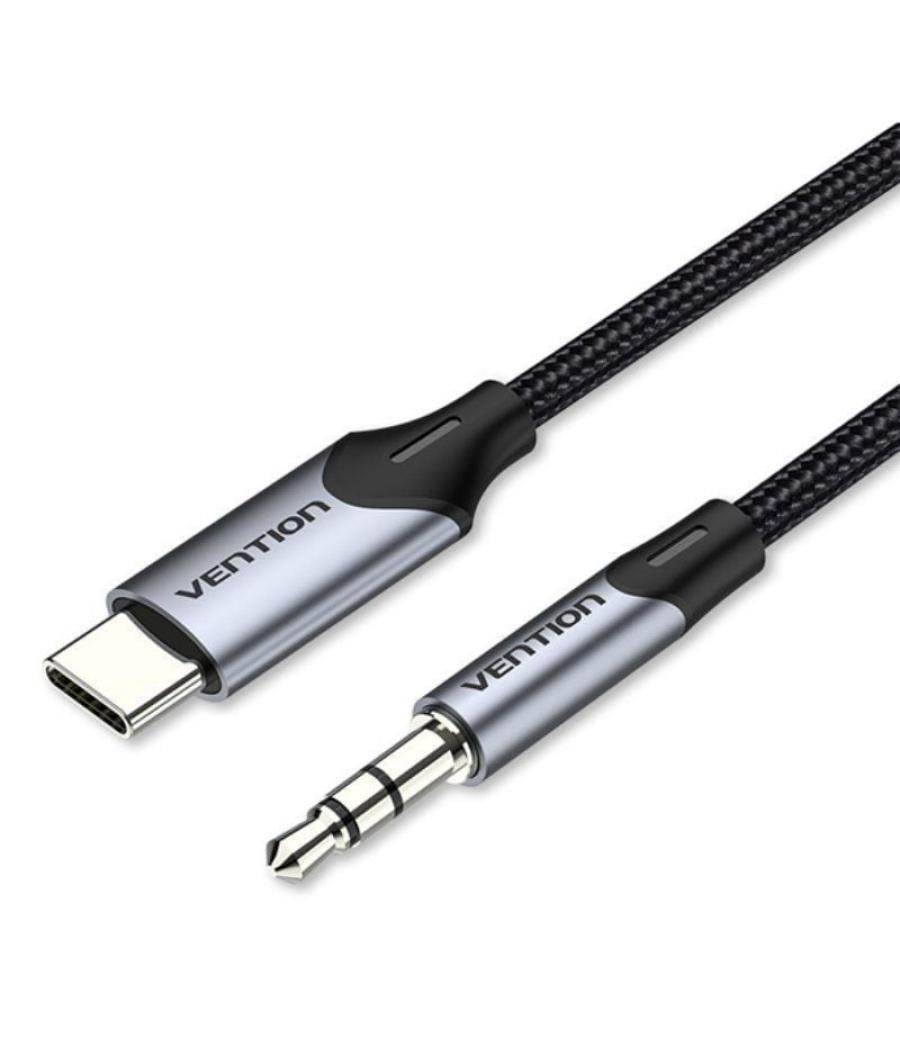 Cable conversor audio vention bgkhf/ usb tipo-c macho - jack 3.5 macho/ 1m/ gris