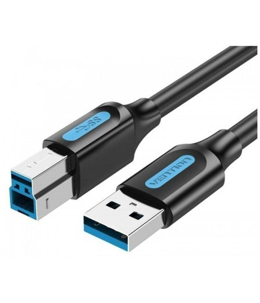 Cable usb 3.0 impresora vention coobi/ usb tipo-b macho - usb macho/ 3m/ negro