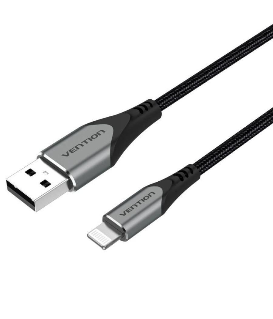 Cable usb 2.0 lightning vention labhd/ usb macho - lightning macho/ 50cm/ gris