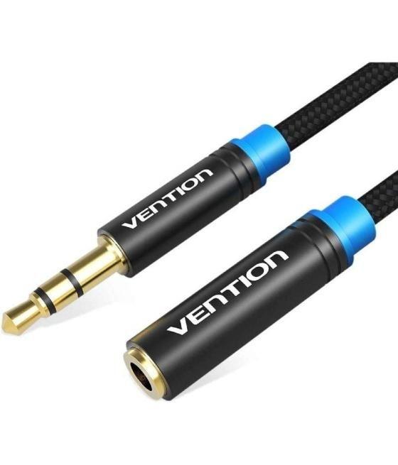 Cable estéreo vention vab-b06-b150-m/ jack 3.5 macho - jack 3.5 hembra/ 1.5m/ negro