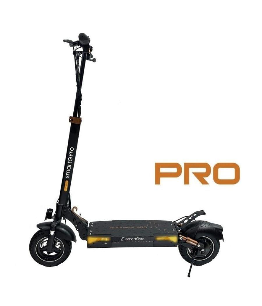 Patinete eléctrico smartgyro rockway pro certificado/ motor 1000w/ ruedas 10'/ 25km/h /autonomía 60km/ negro