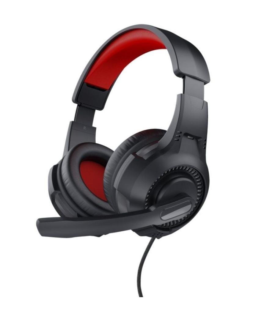 Auriculares gaming con micrófono trust gaming 24785/ jack 3.5/ rojos y negros