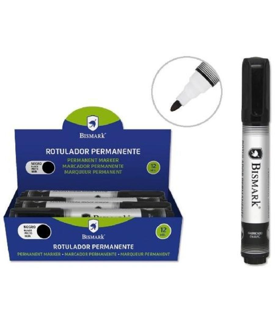 Bismark rotulador permanente punta cónica 1,5mm negro