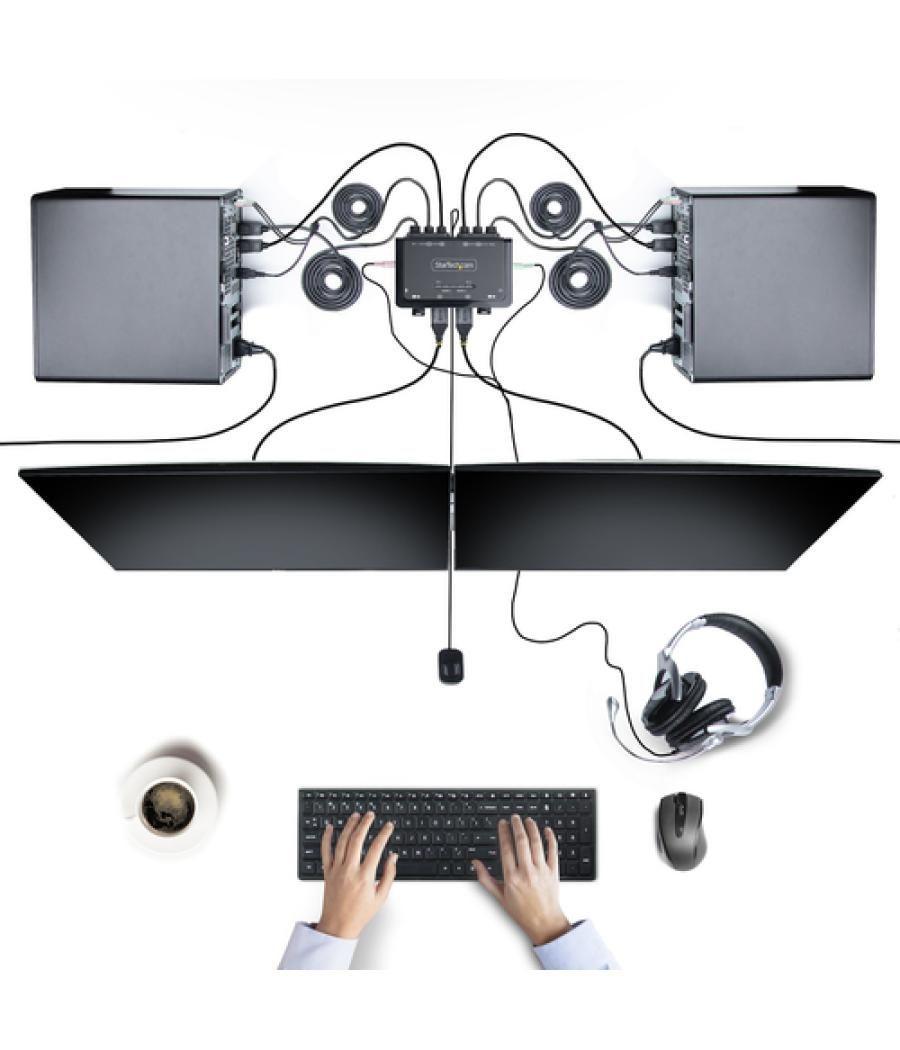 StarTech.com C2-D46-UAC-CBL-KVM interruptor KVM Negro