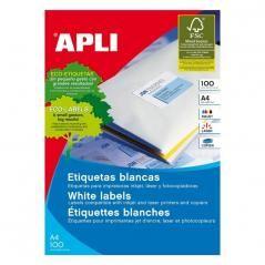 Etiquetas Adhesivas Apli 1281/ 210 x 297mm/ 100 Hojas - Imagen 1