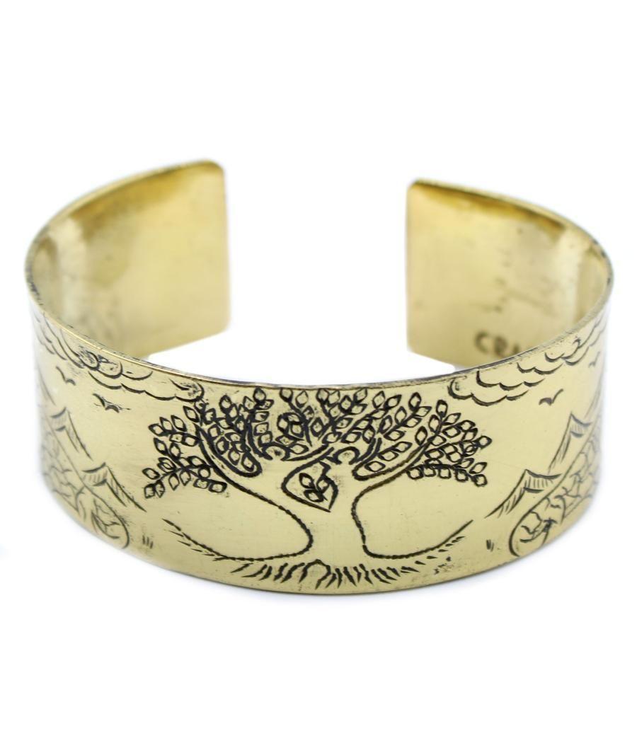 Pulsera Mantra Tibetano de Latón - Árbol de la Vida