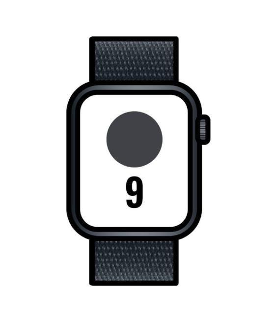Apple watch series 9/ gps/ 45mm/ caja de aluminio medianoche/ correa deportiva loop medianoche