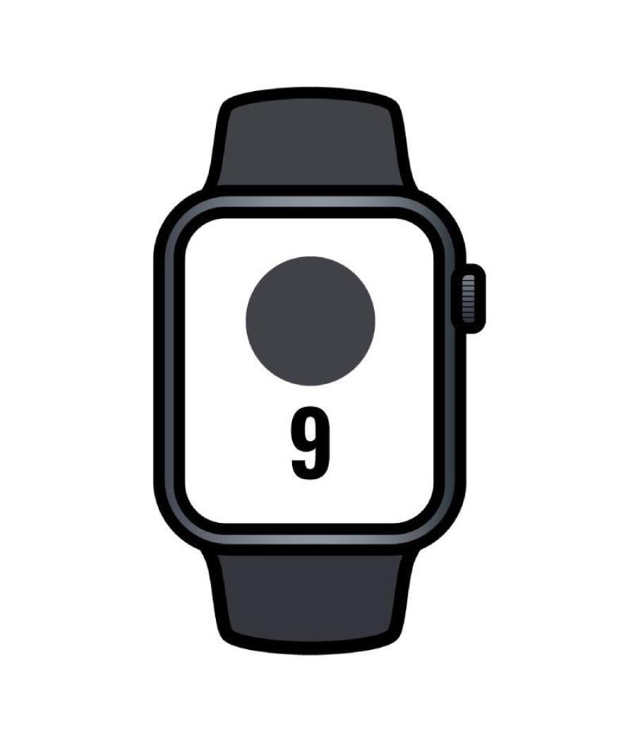 Apple watch series 9/ gps/ 45mm/ cellular/ caja de aluminio medianoche/ correa deportiva medianoche s/m