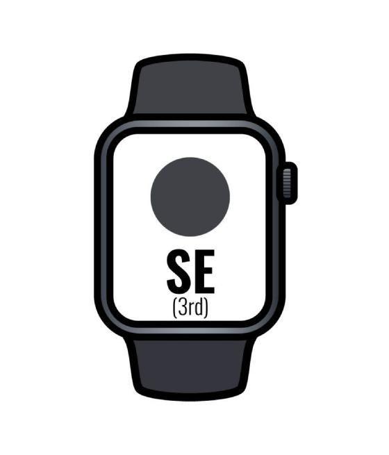 Apple watch se 3rd/ gps/ 40mm/ caja de aluminio medianoche/ correa deportiva medianoche s/m