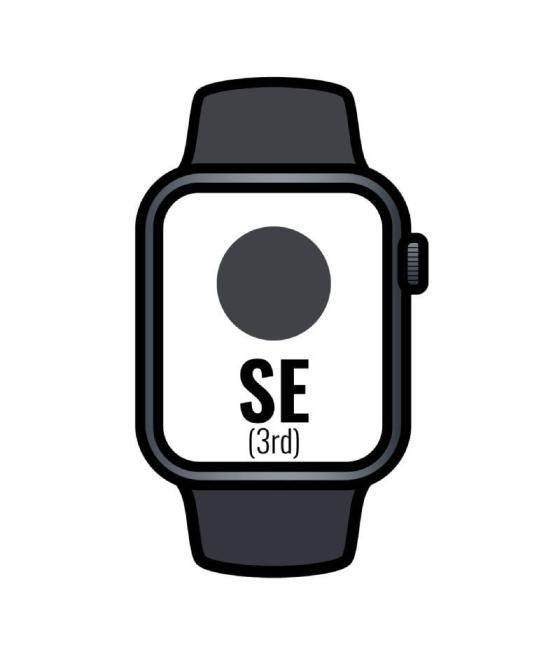 Apple watch se 3rd/ gps/ 40mm/ caja de aluminio medianoche/ correa deportiva medianoche m/l