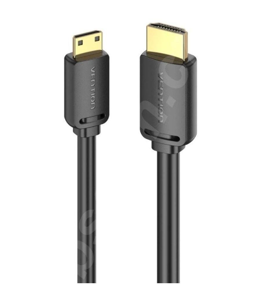 Cable hdmi 4k vention aghbg/ hdmi macho - mini hdmi macho/ 1.5m/ negro