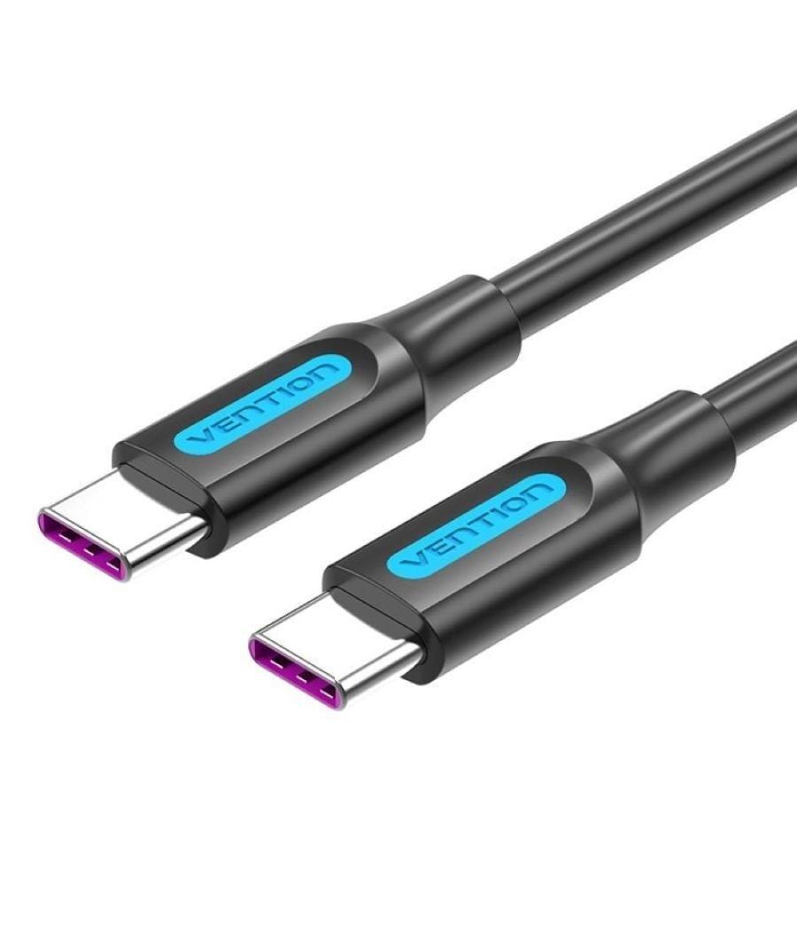 Cable usb 2.0 tipo-c vention cotbg/ usb tipo-c macho - usb tipo-c macho/ 1.5m/ negro