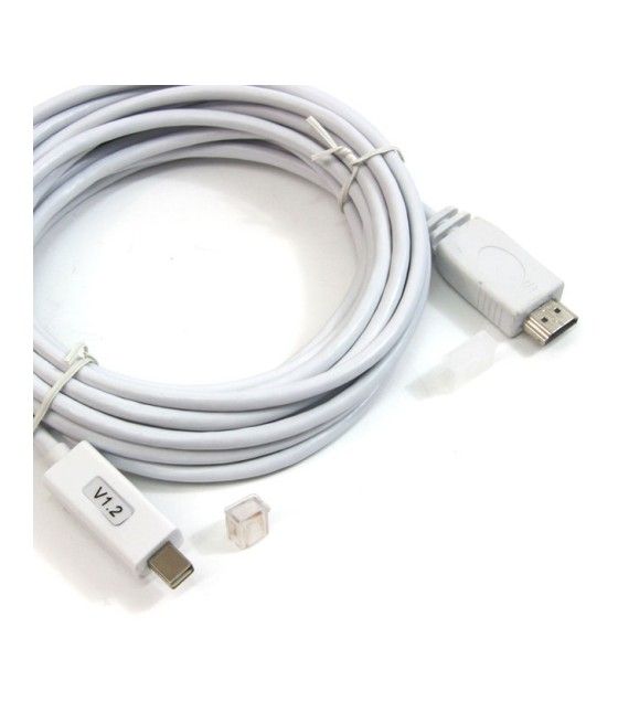 OEM - Cable Mini Displayport/M a HDMI/M - 3 metros - 1080p - Blanco - Imagen 1