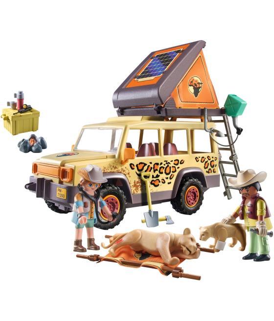 Playmobil wiltopia vehículo todoterreno con leones