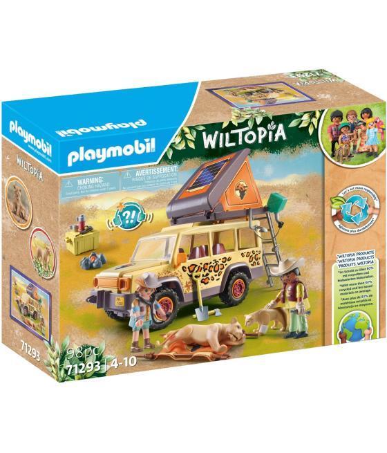 Playmobil wiltopia vehículo todoterreno con leones