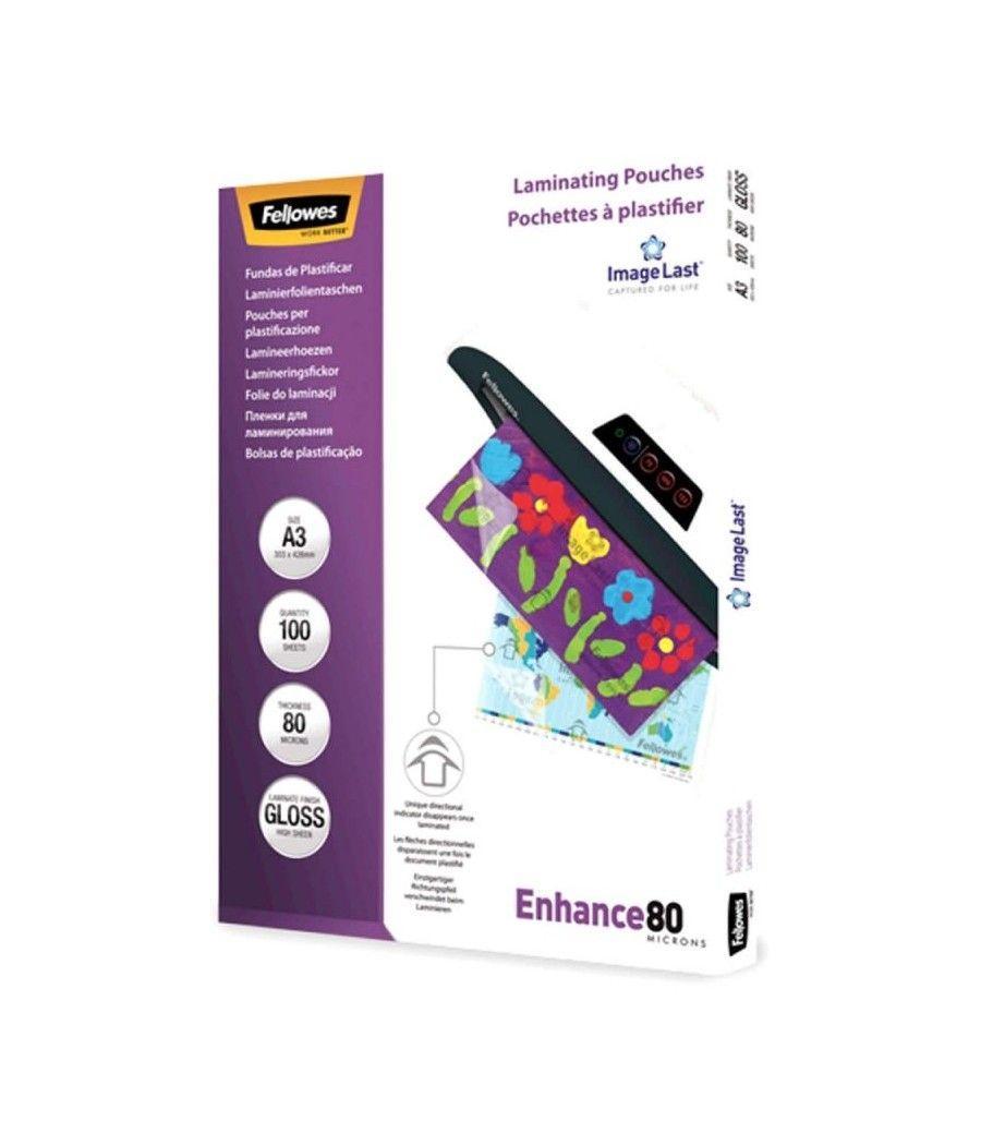Fundas para Plastificar Fellowes 5306207/ A3/ 80 Micras/ 100 unidades - Imagen 1