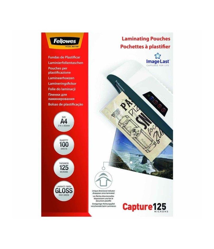 Fundas para Plastificar Fellowes 5307407/ A4/ 125 Micras/ 100 unidades - Imagen 1