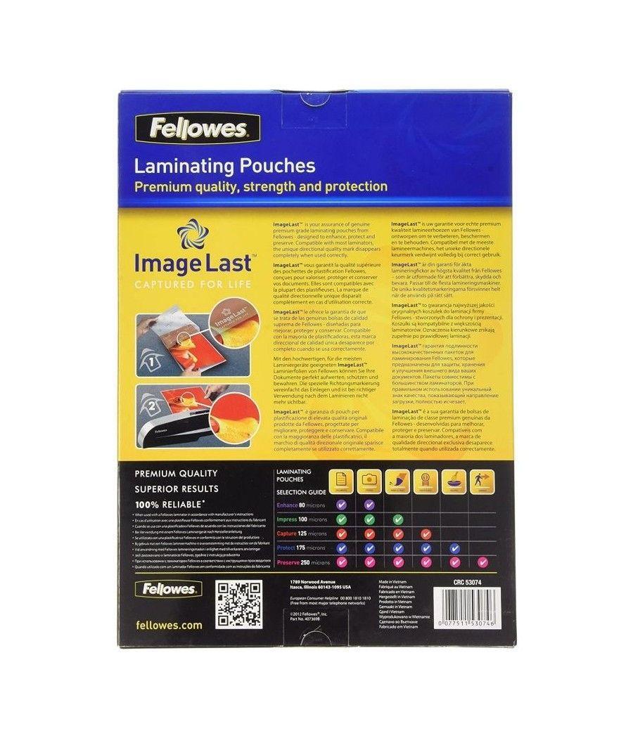 Fundas para Plastificar Fellowes 5307407/ A4/ 125 Micras/ 100 unidades - Imagen 2