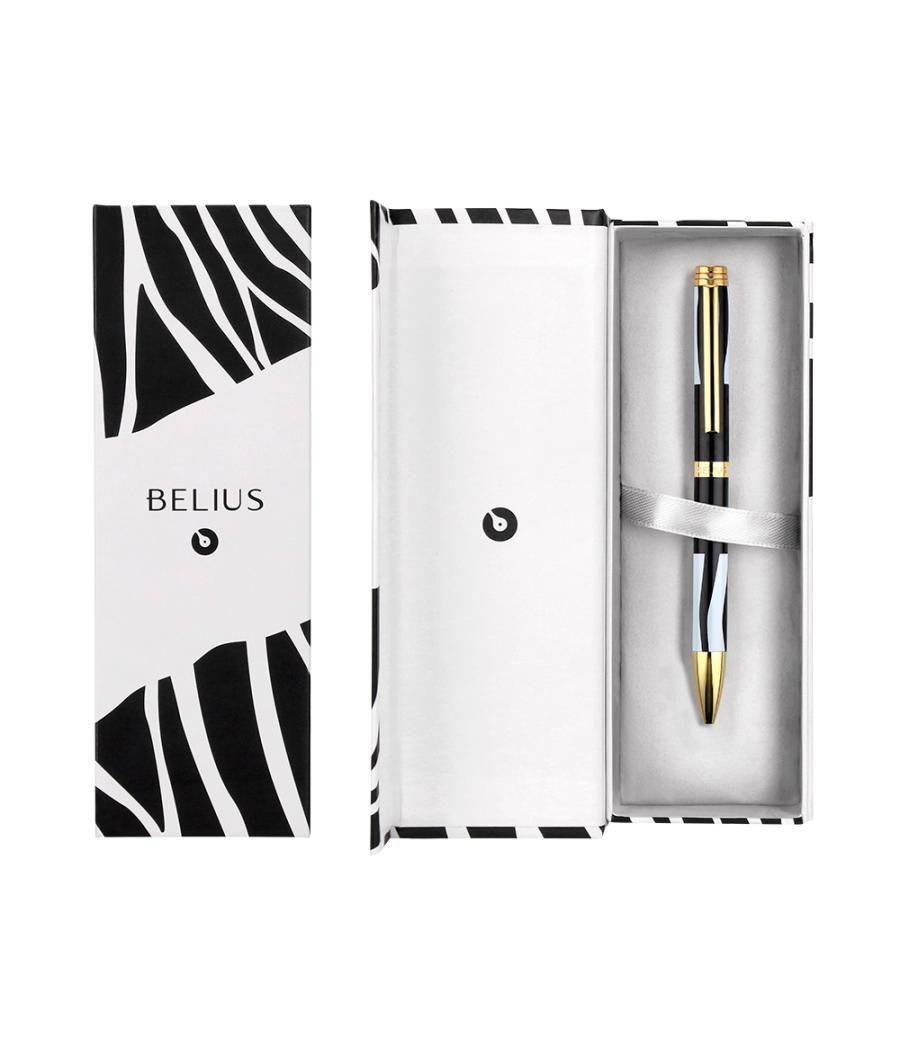 Roller belius dualita cuerpo negro color blanco tinta negra caja de diseño