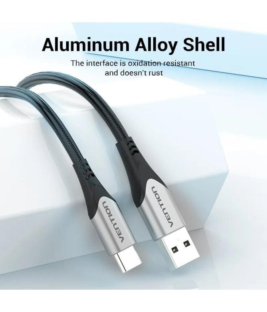 Cable usb tipo-c vention codhd/ usb tipo-c macho - usb macho/ 50cm/ gris