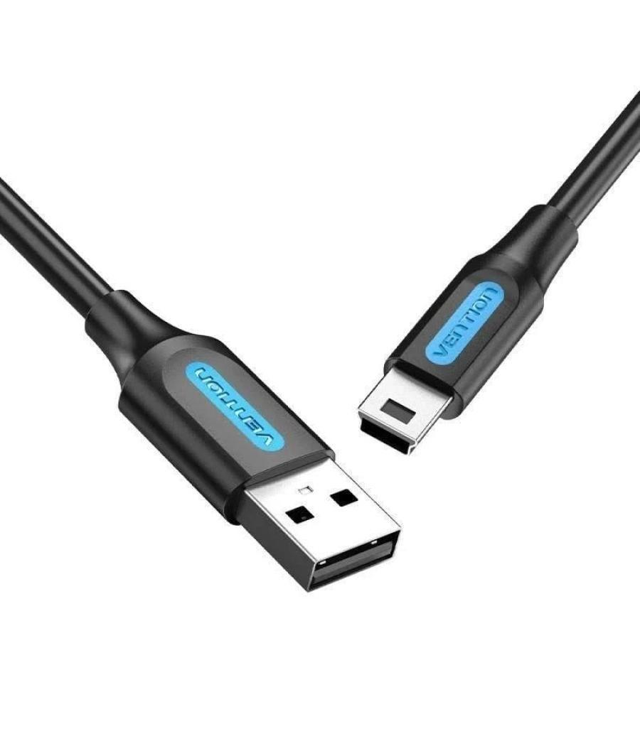 Cable usb 2.0 vention combd/ usb macho - miniusb macho/ 50cm/ negro