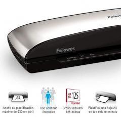 Plastificadora Fellowes Spectra A4/ hasta A4 y 125 Micras/ Negra y Gris - Imagen 2