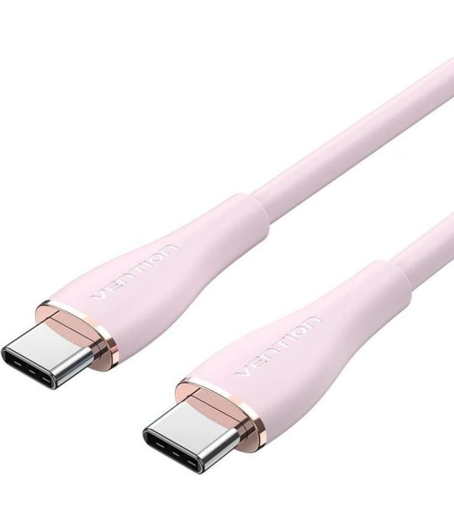 Cable usb 2.0 tipo-c vention tawpg/ usb tipo-c macho - usb tipo-c macho/ 1.5m/ rosa