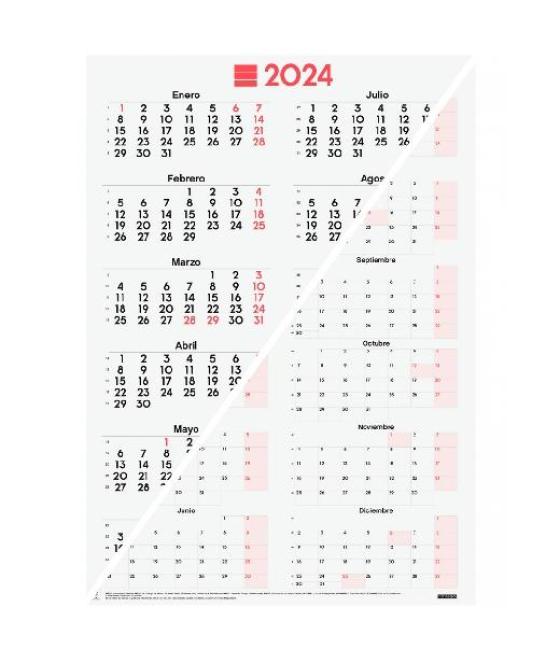 Finocam póster calendario mixto 485x680mm año vista 2024