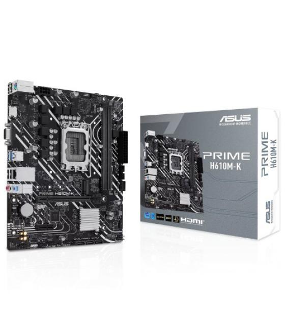 Placa asus prime h610m-k,intel,1700,h610,2ddr5,96g,vga+hdmi,gblan,4sata3+m.2,3usb3.2,matx