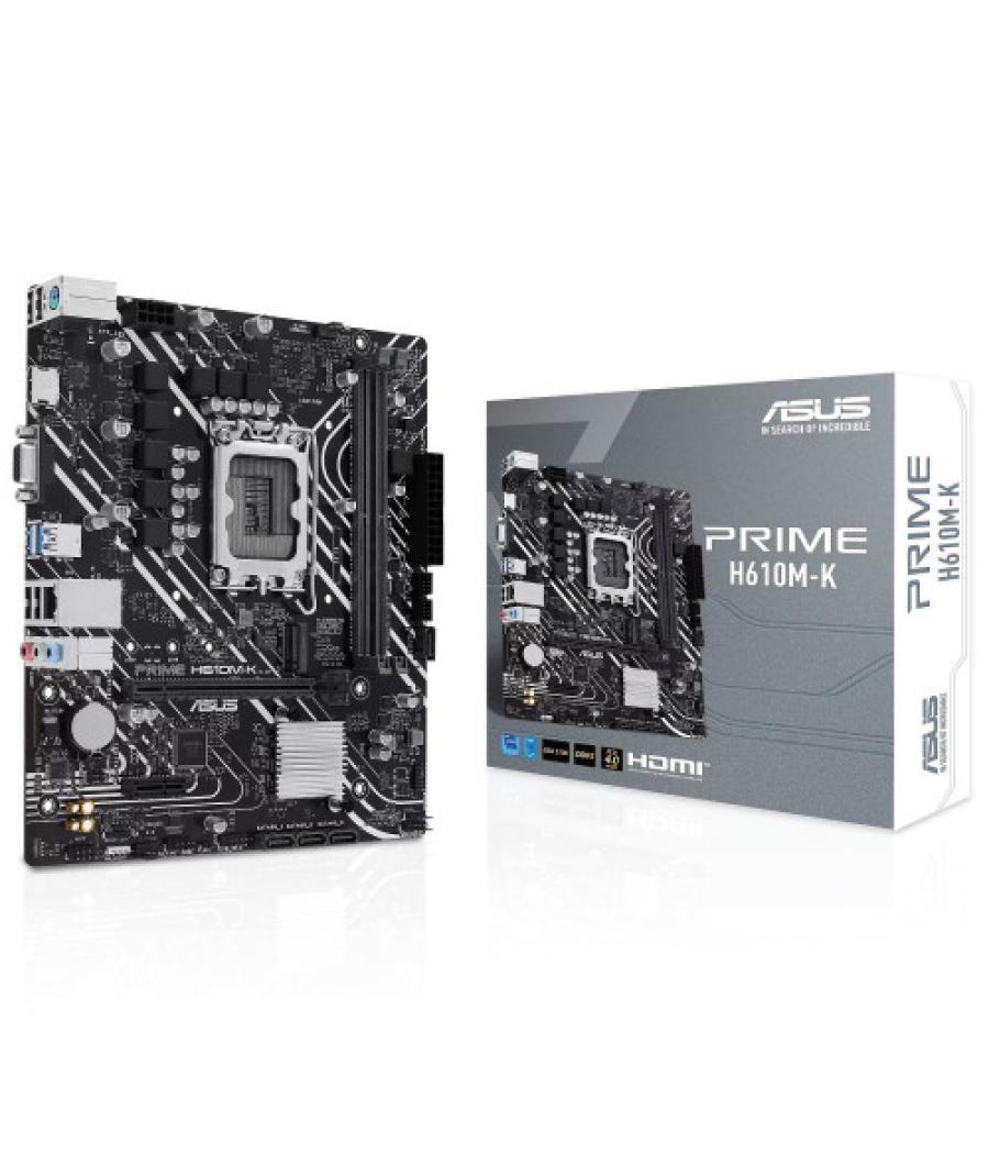Placa asus prime h610m-k,intel,1700,h610,2ddr5,96g,vga+hdmi,gblan,4sata3+m.2,3usb3.2,matx