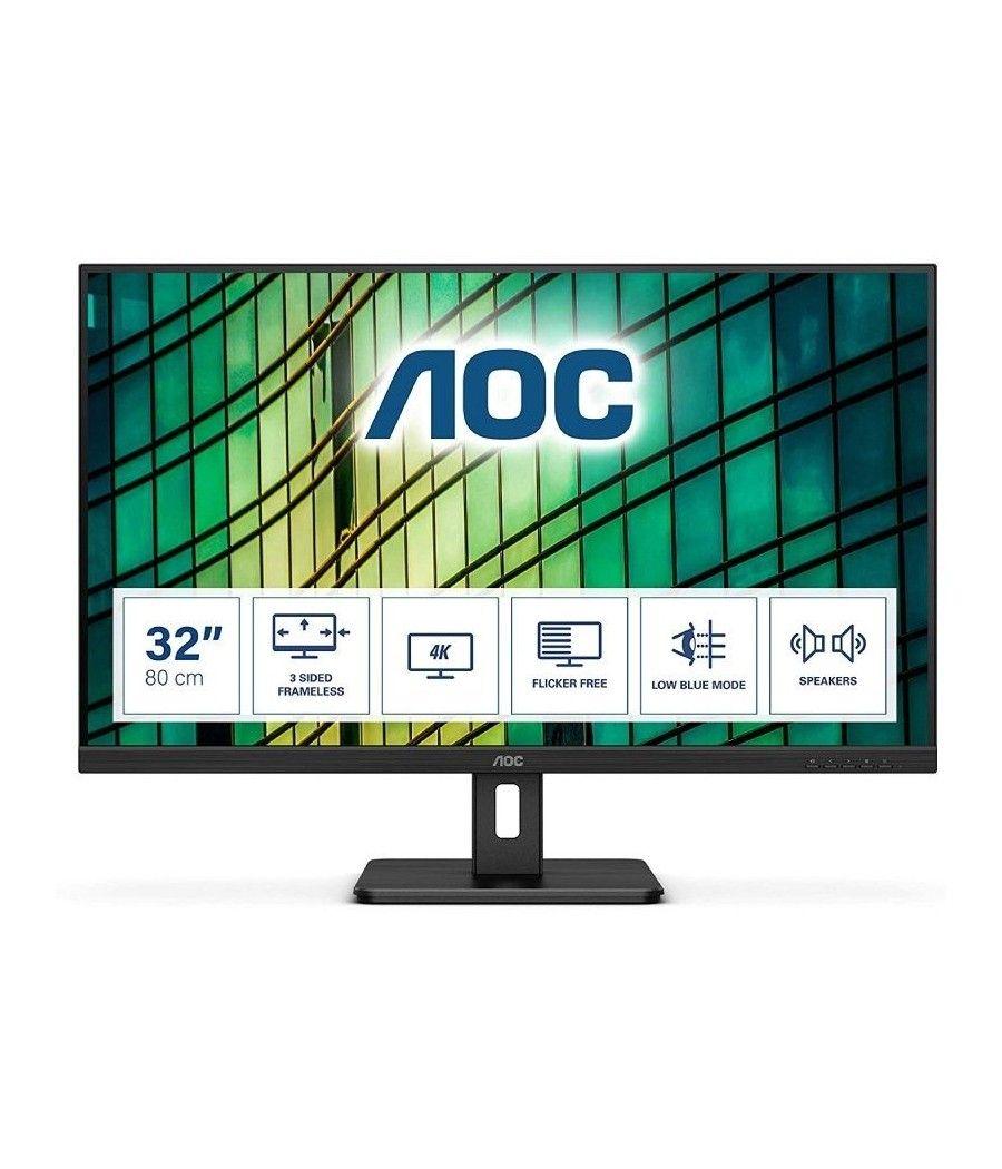 Monitor Profesional AOC U32E2N 31.5'/ 4K/ Multimedia/ Negro - Imagen 1