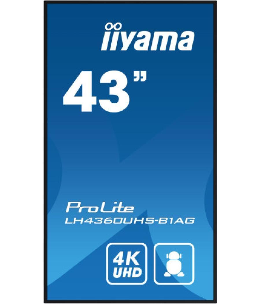 Iiyama prolite pizarra de caballete digital 108 cm (42.5") led wifi 500 cd / m² 4k ultra hd negro procesador incorporado android