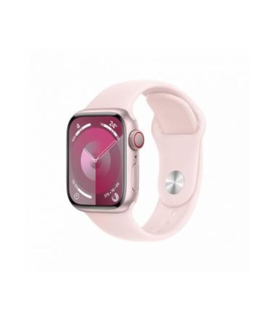 Watch series 9 gps + cellular 41mm pink aluminium case with light pink sport band - m/l