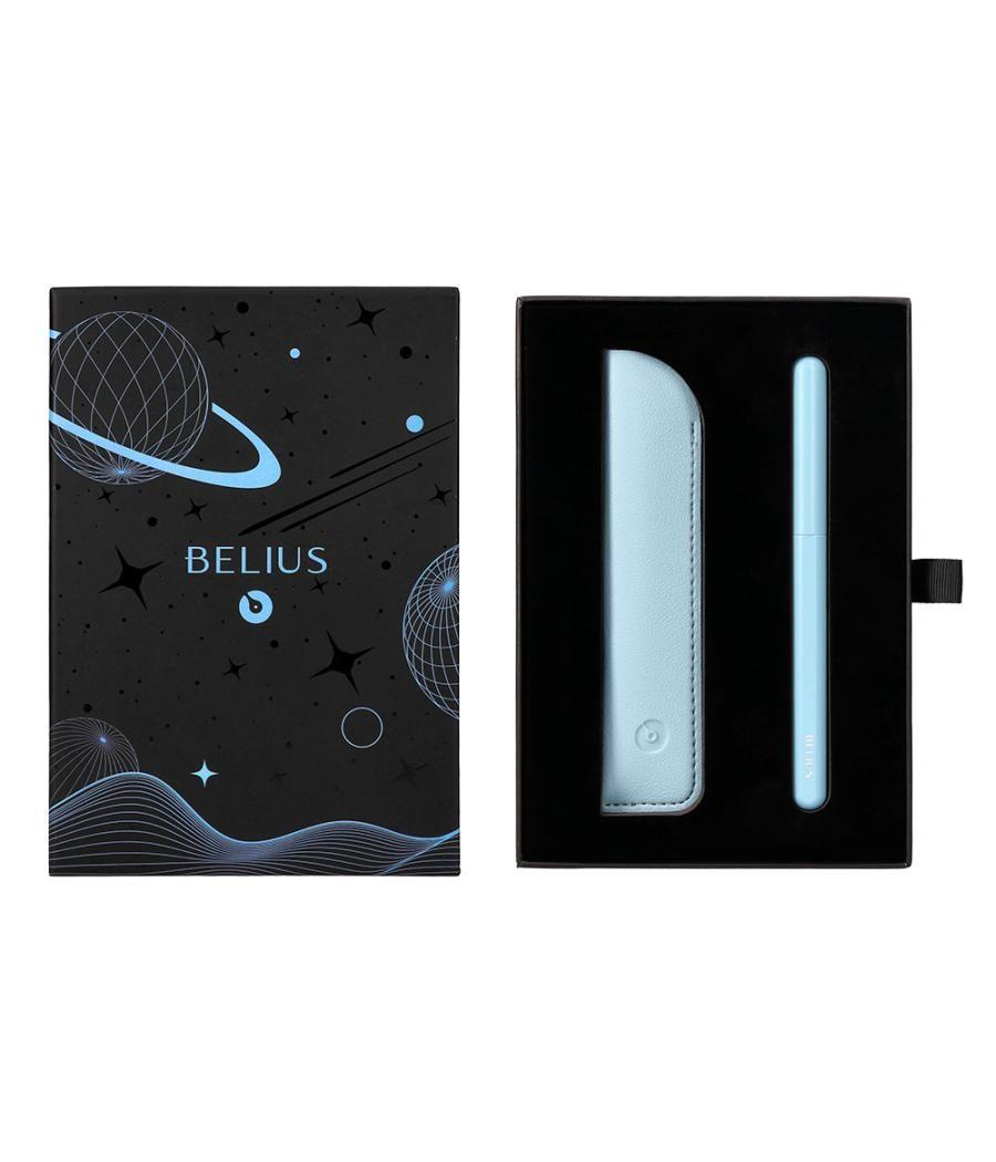 Pluma y funda de similpiel belius space b color minimalista azul tinta azul caja de diseño