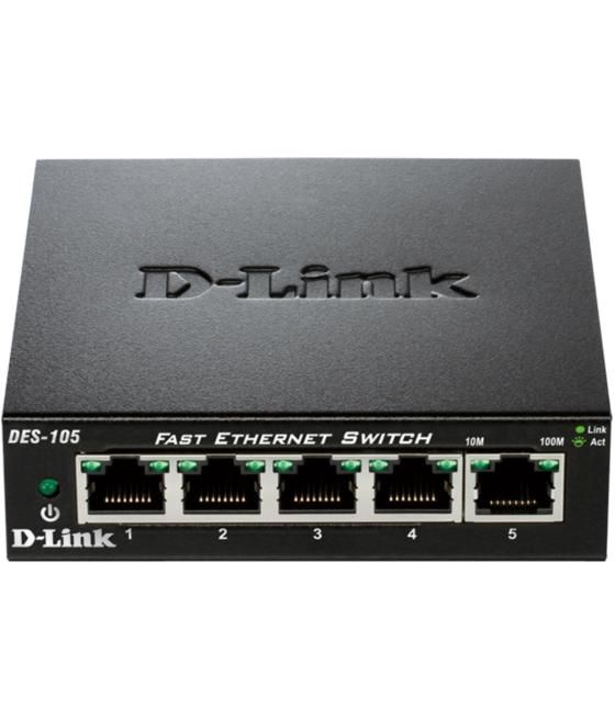 Switch 5 puertos 10 - 100 fast ethernet d - link