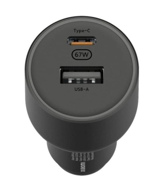 Cargador de coche xiaomi 67w usb-a tipo-c/ 1xusb-a/ 1xusb tipo-c/ 2a/ 6a