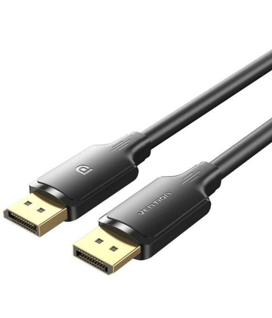 Cable conversor vention hakbh/ displayport macho - displayport 4k macho/ 2m/ negro