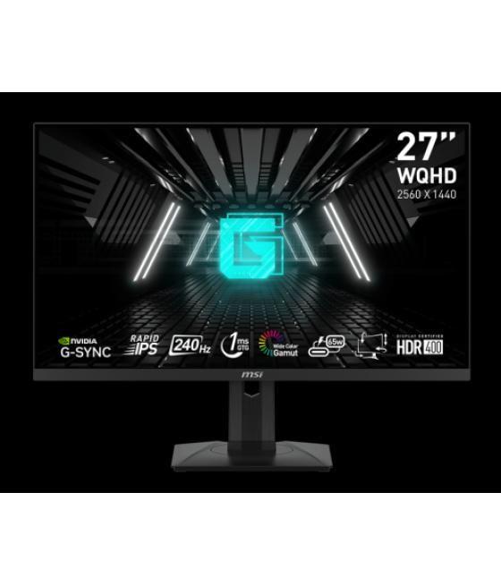 Msi g274qpx pantalla para pc 68,6 cm (27") 2560 x 1440 pixeles quad hd negro