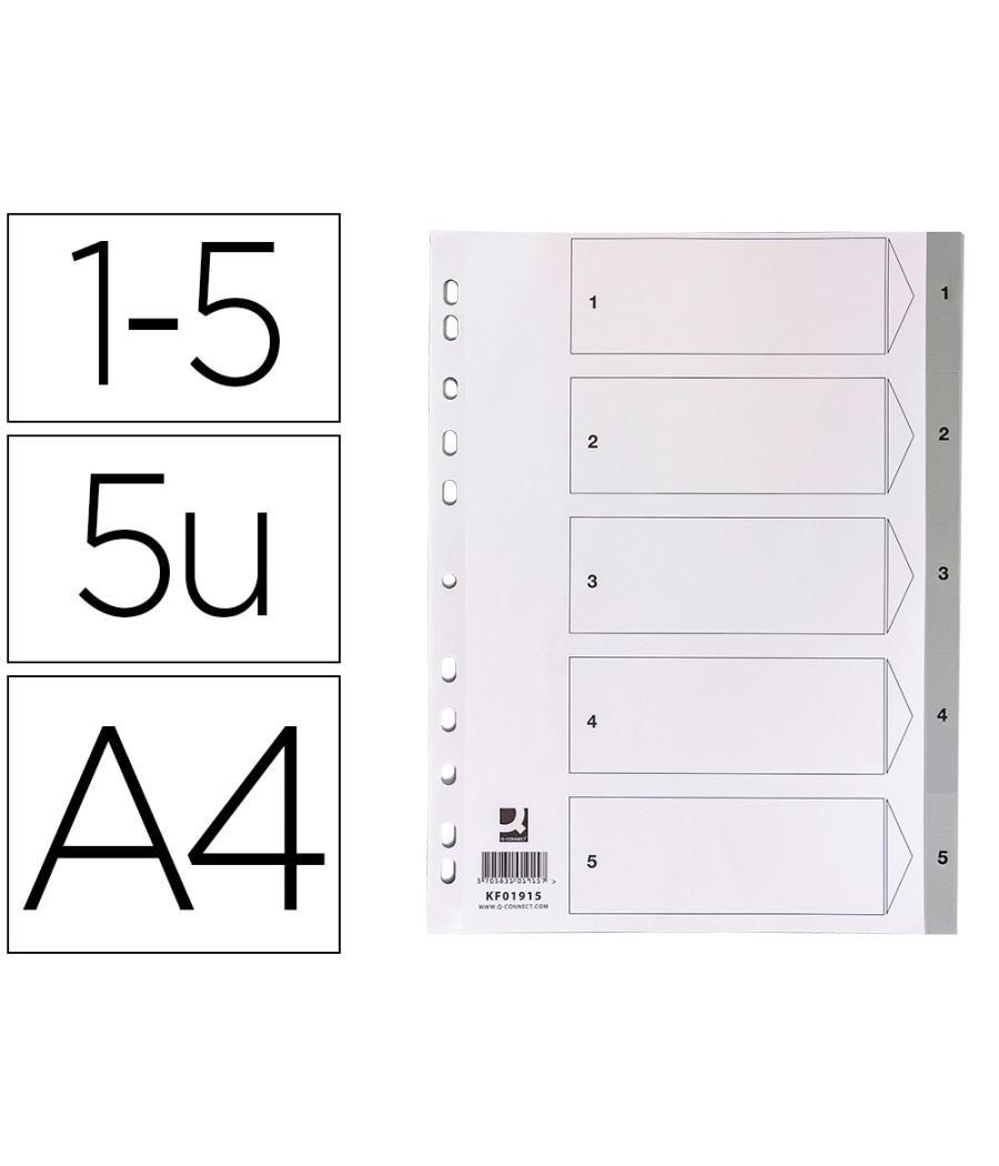 Separador numerico q-connect plástico 1-5 juego de 5 separadores din a4 multitaladro